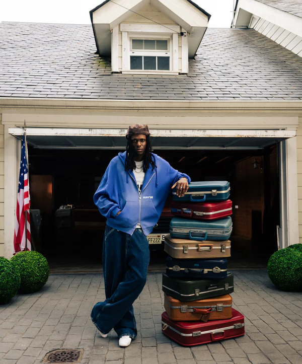 CHAQUETA1-MODELO2 Waffle Zipper Blue