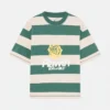 CAMISA2-DELANTE Boy Green Striped T-Shirt