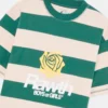 CAMISA2-ZOOM Boy Green Striped T-Shirt