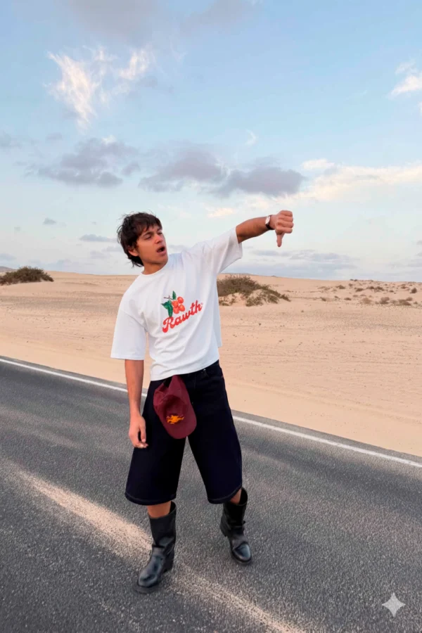 CAMISA3-MODELO2 Tropical Ecru T-Shirt