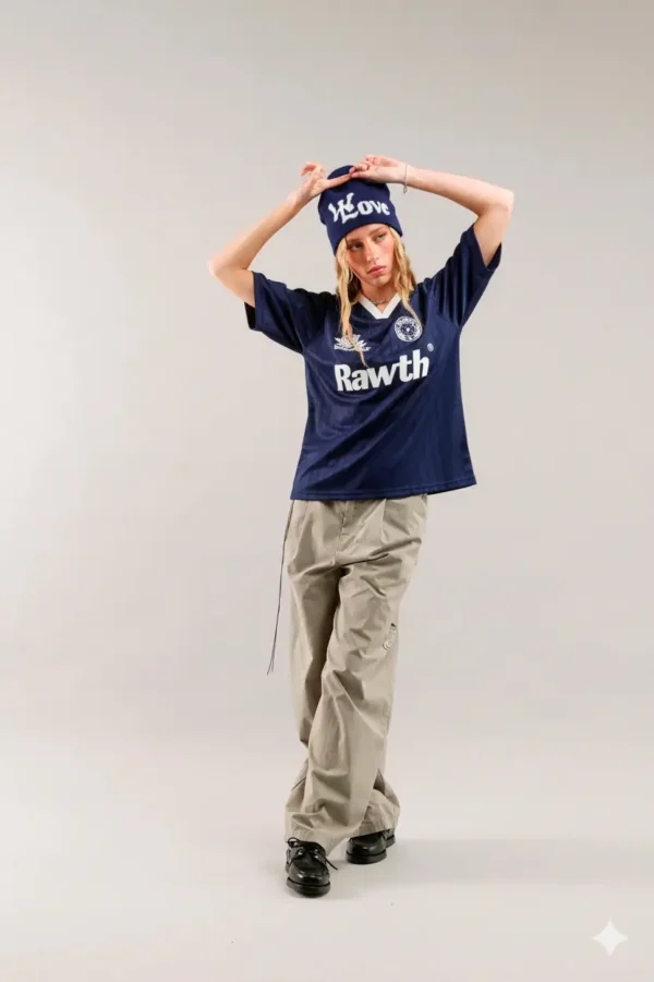 Pearl Navy Football T-Shirt