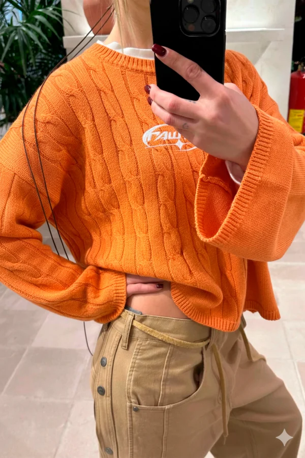 New Trench Orange Knit