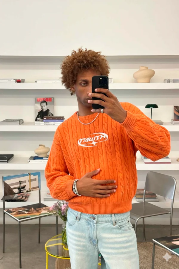 New Trench Orange Knit