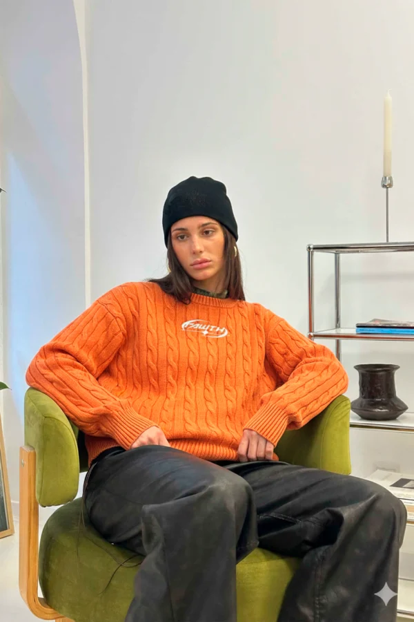 New Trench Orange Knit