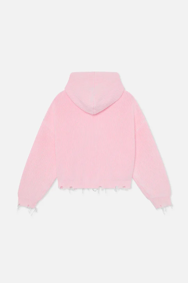 JERSEY3-DETRAS New Light Pink Buzz Knit Zipper