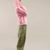 JERSEY3-MODELO1 New Light Pink Buzz Knit Zipper
