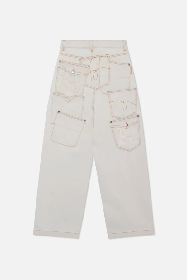 PANTALON1-DETRAS 7Pocket Ecru Pants