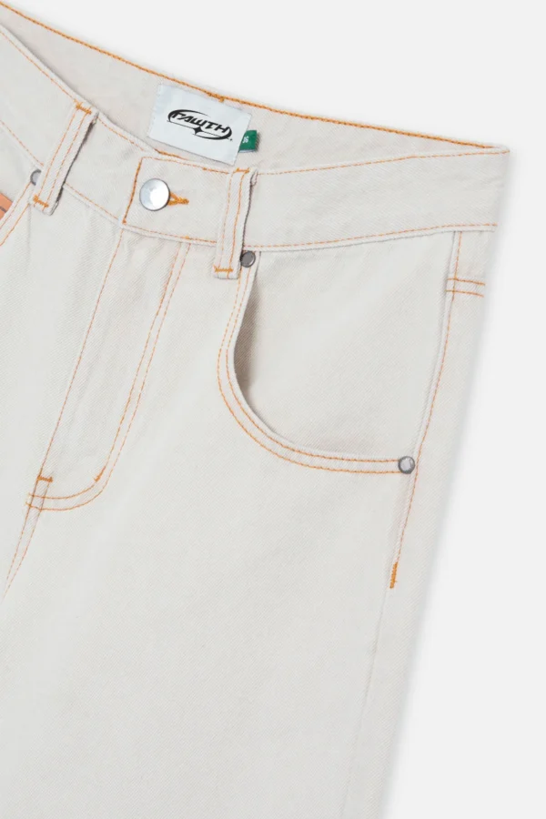 PANTALON1-ZOOM 7Pocket Ecru Pants