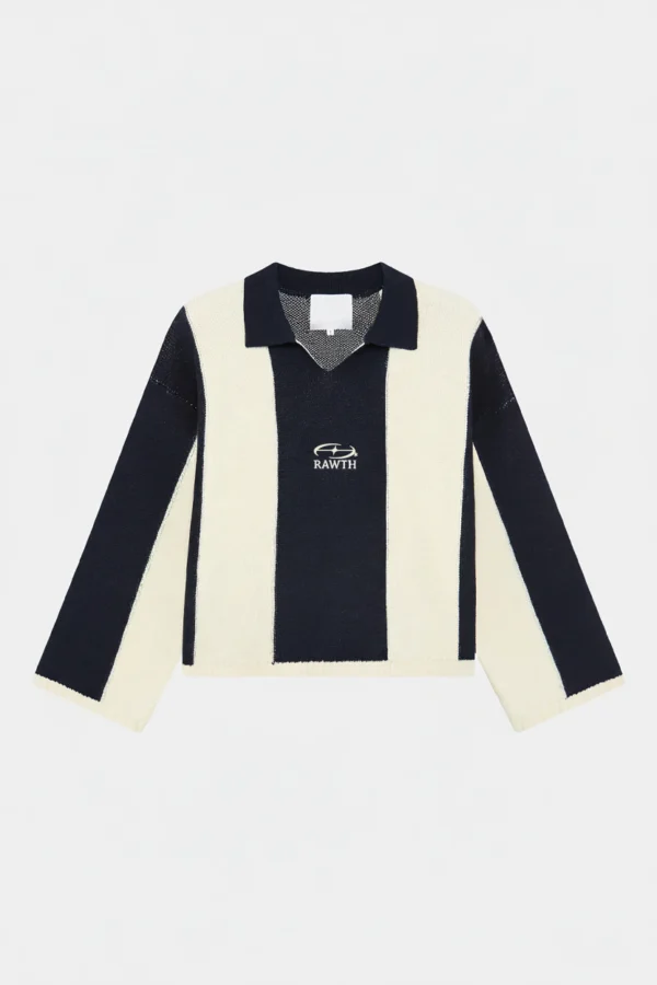 POLO3-DELANTE Celery Marine Knit Sweater