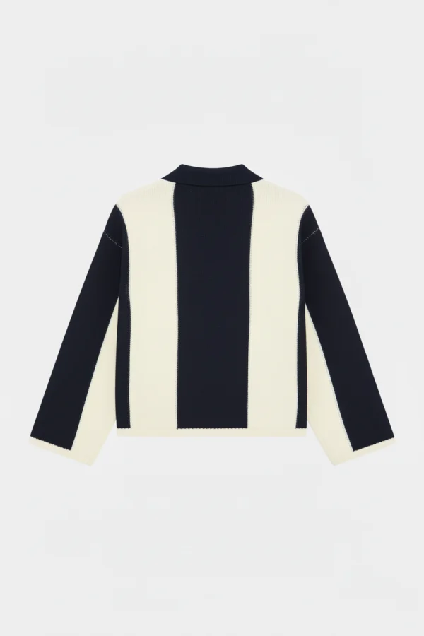 POLO3-DETRAS Celery Marine Knit Sweater