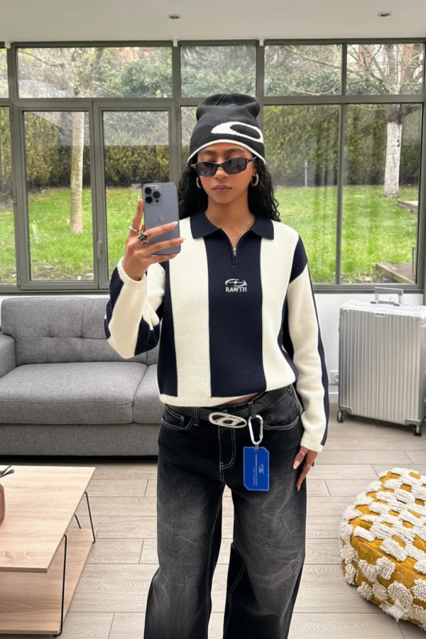 POLO3-MODELO1 Celery Marine Knit Sweater