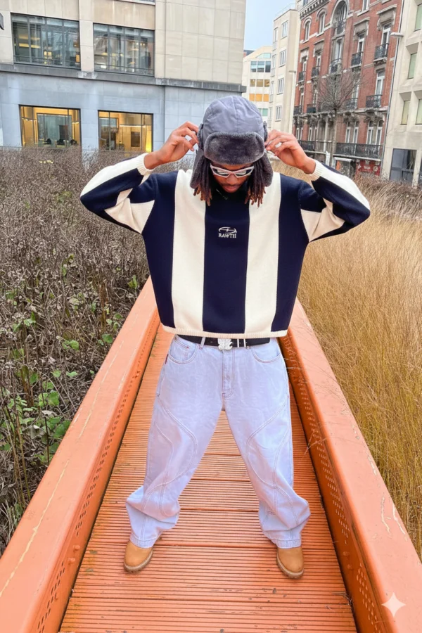 POLO3-MODELO3 Celery Marine Knit Sweater