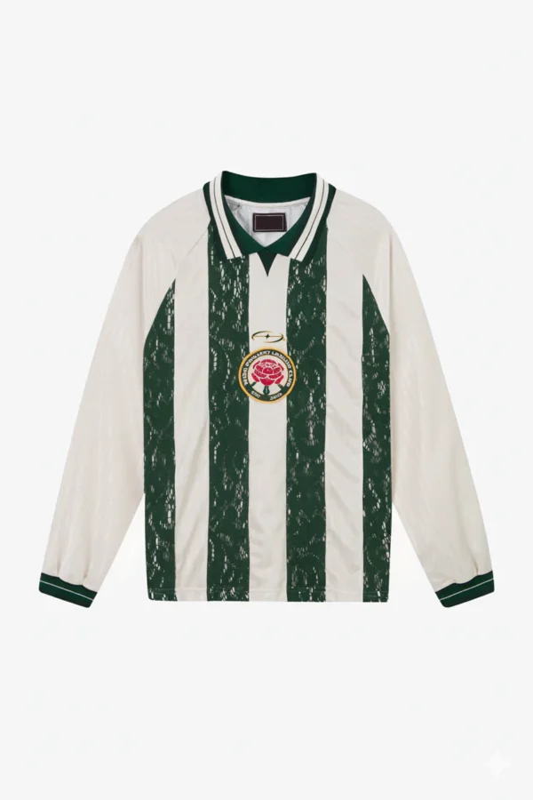 Lace Football Long-Sleeve Tee Green