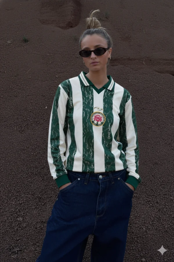 Lace Football Long-Sleeve Tee Green