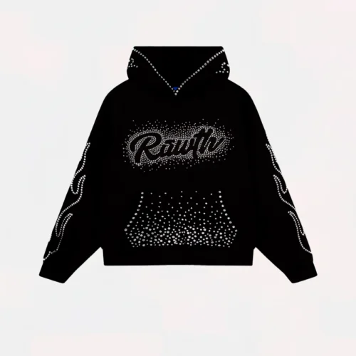 Rhinestones Hoodie Black