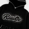 Rhinestones Hoodie Black