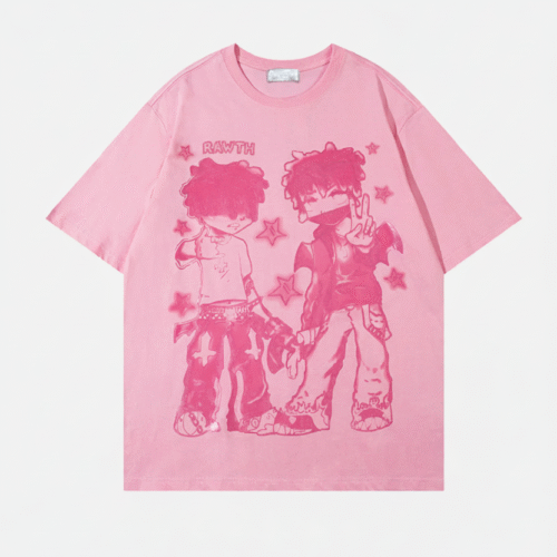 CAMISA23-DELANTE Akan Oversized Print T-shirt