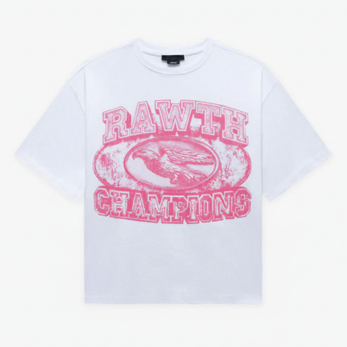 CAMISA26-DELANTE Champ Emblem Tee Pink White
