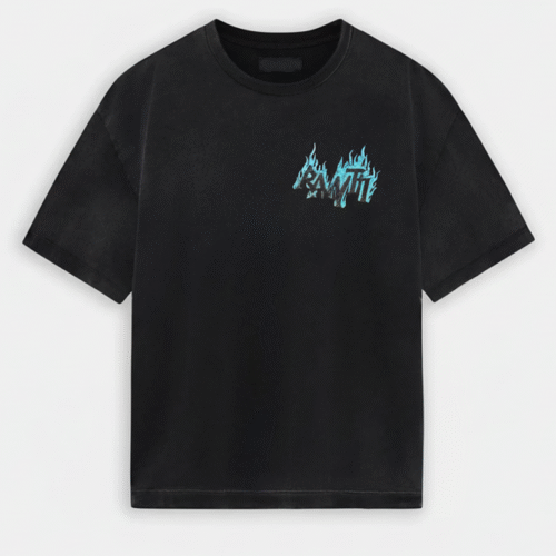 CAMISA27-DELANTE Crystal Flames Oversize Tee