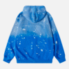 Gradient Zip-Up Hoodie with Star Patch