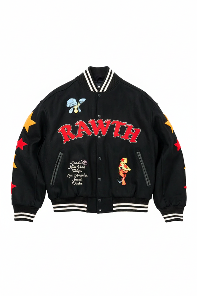 Mark Bode Varsity Jacket Black