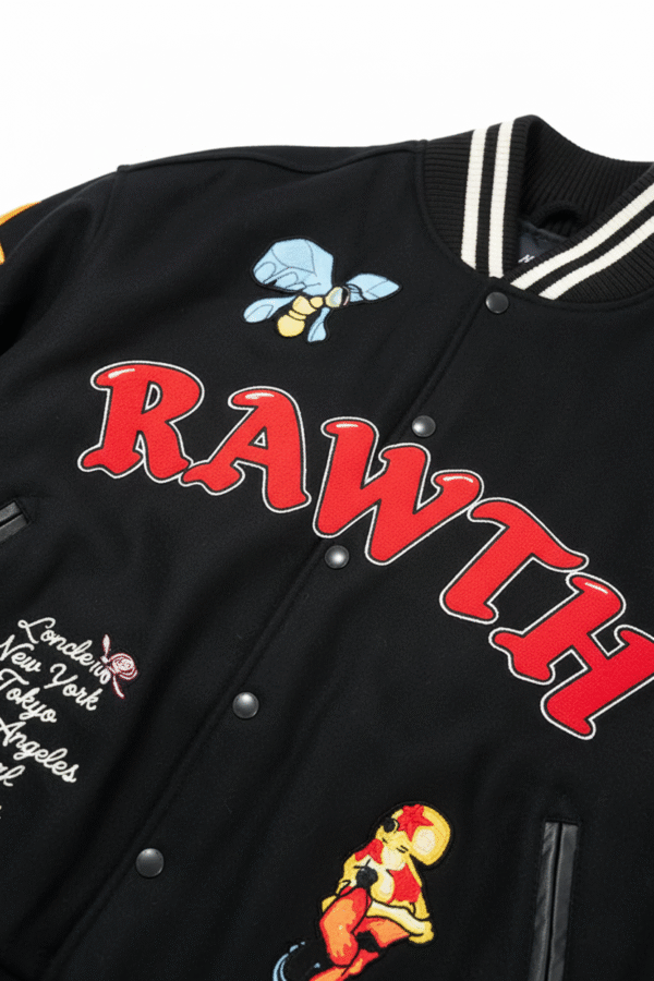 Mark Bode Varsity Jacket Black