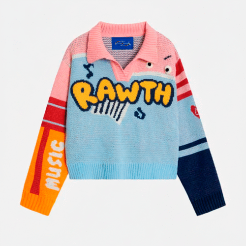 JERSEY4-DELANTE Colorblock Striped Sweater