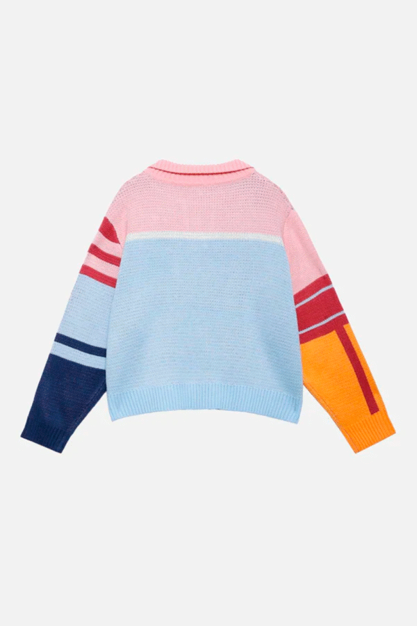 Colorblock Striped Sweater