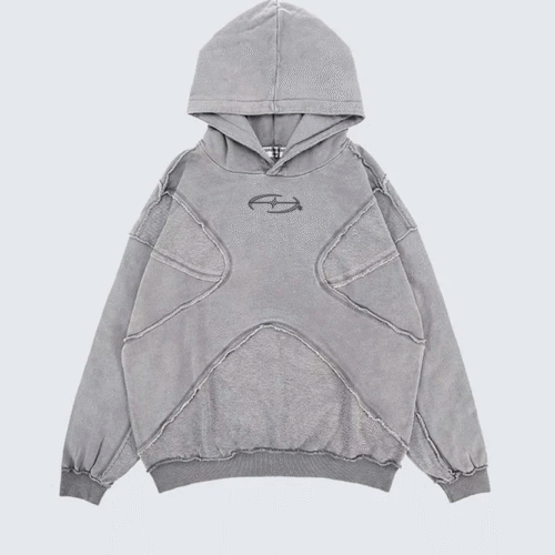 SUDADERA12-DELANTE Deconstructed Design Hoodie