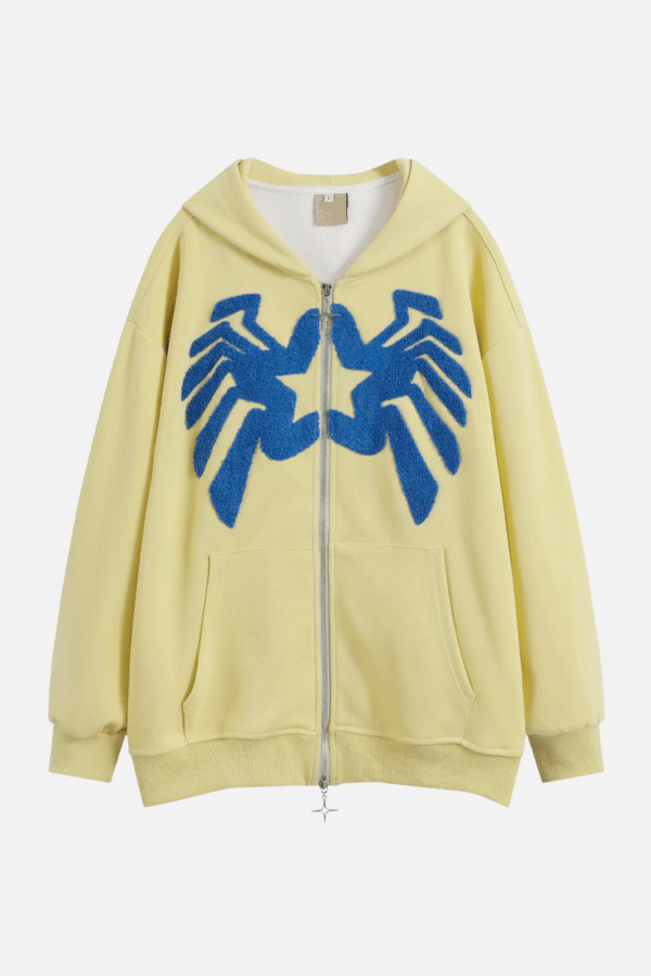 Embroidered Zip Up Hoodie