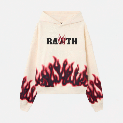 SUDADERA6-DELANTE Flames Loose Hoodie
