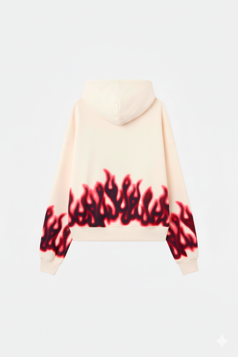Flames Loose Hoodie
