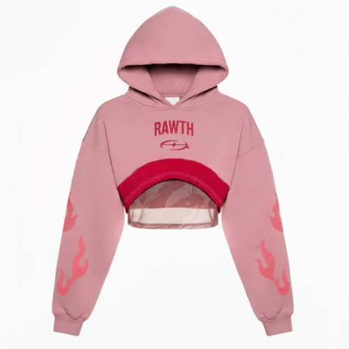 RAWTH Yoga Fire Super Crop Hoodie