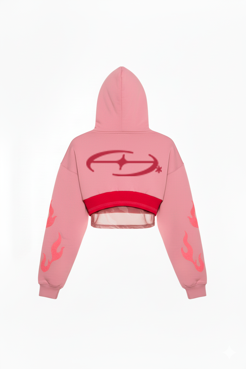 RAWTH Yoga Fire Super Crop Hoodie